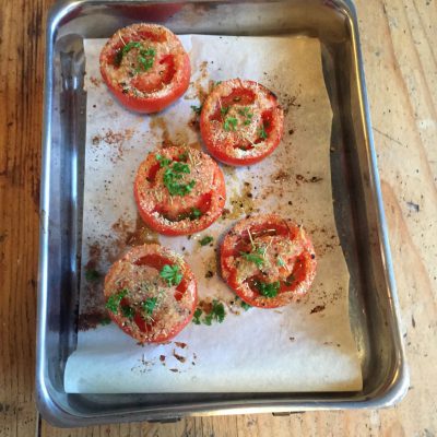 Blanquette de veau & tomates persillées